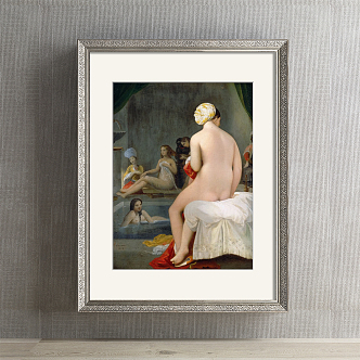 European-style figure painting 3d model