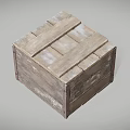 Vintage Wooden Storage Cabinet With Slatted Plank Design And Rustic Finish