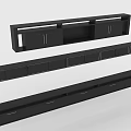 Black Modern Shelving Units with Multiple Drawers and Cabinets for Home Storage Organization