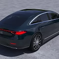 Dark Green Mercedes Benz Luxury Sedan With Sleek Exterior Design
