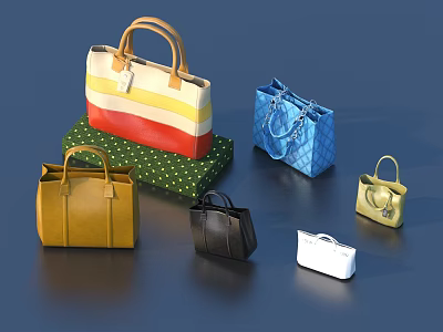 Stylish Handbags Collection in Multiple Colors and Classic Designs for Daily Use 3d model