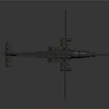 Detailed 3D Green Helicopter Model Supporting Aerospace Mission Operations With Rotors