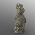 Stone Block Rock Boulder Stone Pillar 3d model