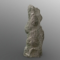 Stone Stone Block Rock Boulder Stone Pillar 3d model