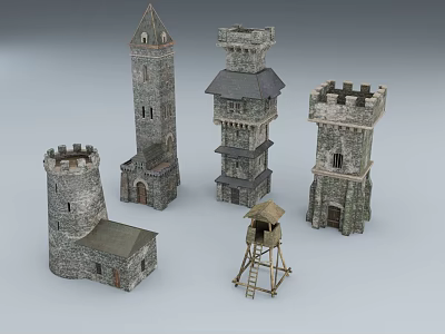 Arrow Tower European Tower 3d model Arrow Tower European Tower 3d model