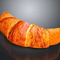 Golden Flaky Croissant With Buttery Layers And Freshly Baked Texture
