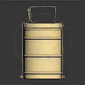Modern Lunch Box Lunch Box Iron Lunch Box Multi-Layer Lunch Box 3d model