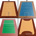 Essential Sports Equipment for Basketball Volleyball and Tennis Courts with Hoops Nets
