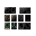 Modern Induction Cooker Embedded Induction Cooker Induction Cooker Double Stove Induction Cooker Induction Cooker Integrated Panel 3d model