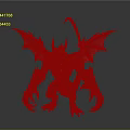 Dark Red Dragon With Muscular Body Large Wings Sharp Claws And Long Tail