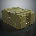 Vintage Green Military Storage Box With Metal Latches And Text Markings