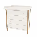 Simple Style Children's Bed With White Finish Wooden Legs And Practical Storage Drawers