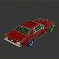 Red Vintage Two Door Sports Car With Shiny Body And Classic Design