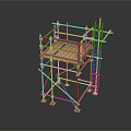 Sturdy Building Construction Scaffolding Structure With Metal Frames And Platform Design