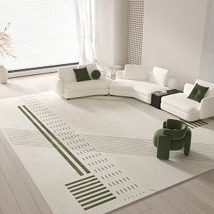 Quiet living room carpet 3d model