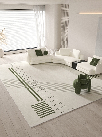 Quiet living room carpet 3d model