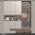 Modern Shoe Cabinet Interior Design With White Doors Bag Hooks And Storage Bench