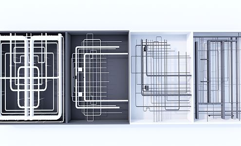 Modern Piping 3d model