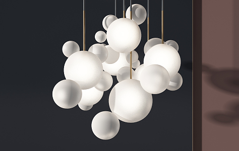 Modern chandelier spherical chandelier 3d model