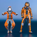 Modern astronaut pilot spacesuit 3d model