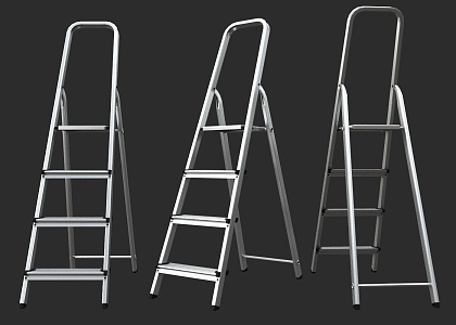 Step Ladder Metal Ladder Convenient Ladder Fire Ladder Folding Ladder Steel Ladder Escalator Step Ladder Metal Ladder Easy Ladder 3d model