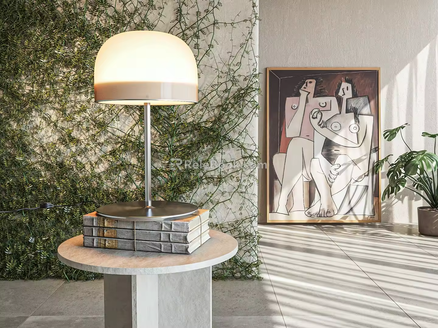 Modern table lamp medieval table lamp 3d model