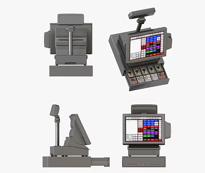 Modern cash register 3d model Modern cash register 3d model