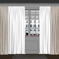 Elegant Double Layer Curtains Beige Velvet And White Sheer For Modern Window Decor