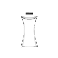 Modern White Washbasin with Unique Curved Shape and Black Faucet for Contemporary Bathroom Design