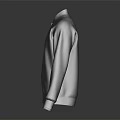 Gray Long Sleeve Stand Collar Casual Jacket With White Zipper And Simple Design