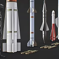 Missile Rocket Missile Package Bomb Ammunition Satellite 3d model