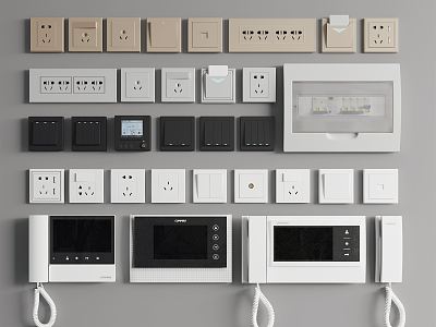 Modern switch socket panel model