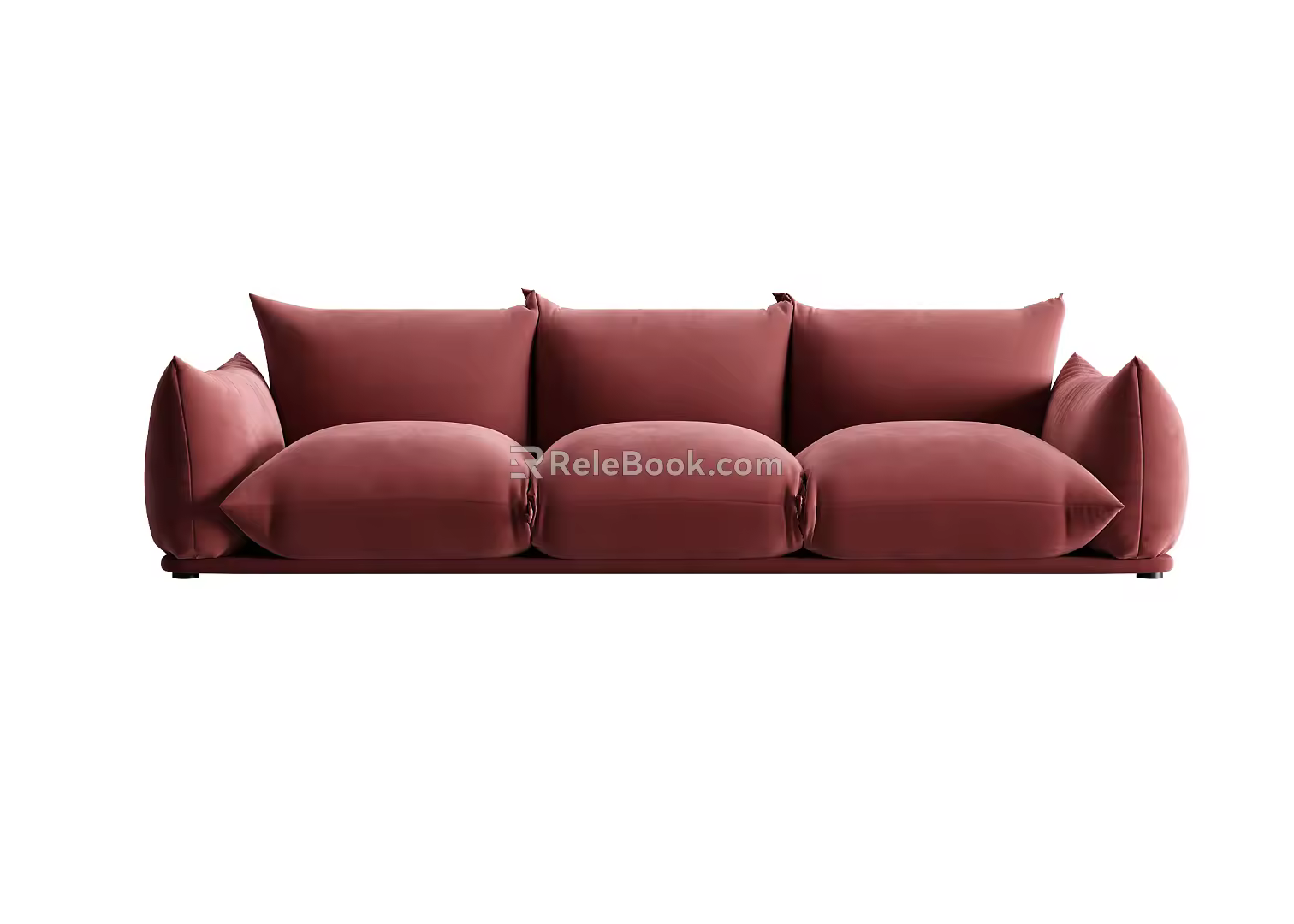 Modern three-seat sofa multiplayer sofa 3d model