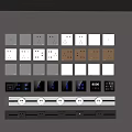 Modern switch socket switch 3d model