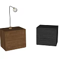 Bedside table lamp 3d model