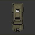 FBI Tactical Tank in Khaki Color Featuring Modern Design and Enforcement Equipment