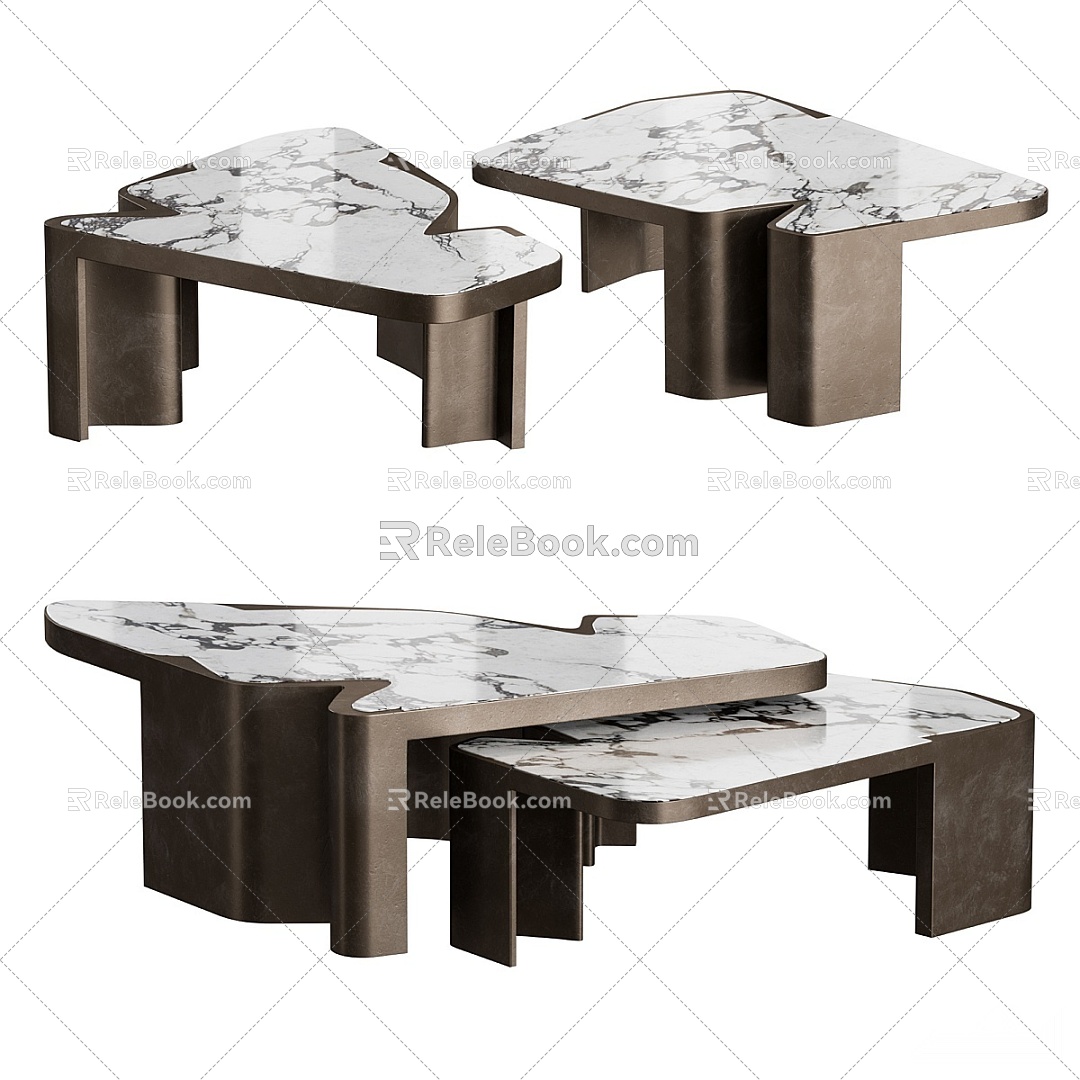 Modern Coffee Table Marble Coffee Table Metal Coffee Table Coffee Table Combination Shaped Coffee Table 3d model