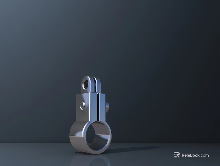 Modern Silver Metal Decorative Light With Circular Structure And Dark Background 3d model