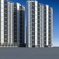 Modern High Rise Residential Buildings With Multiple Towers And Contemporary Design