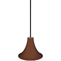 Modern Brown Conical Pendant Lights With White Luminous Interior Design 3d model