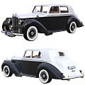 Vintage Classic Black And White Sedan Car Featuring Retro Design Chrome Accents And Classic Wheels