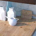 Contemporary Kitchen Cabinets Featuring Wooden Countertop Stove Sink And Wall Mirror