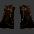 Classic Brown Leather Lace Up Boots With Stylish Design For Casual Wear