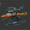 Detailed 3D Model Of Space Exploration Seaplane With Aerodynamic Design Features