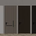 Modern Hinged Doors in Various Colors and Different Design Styles for Interiors 3d model