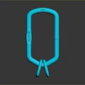 Turquoise TITAN Loop Carabiner With Strong Structure And Versatile Design For Outdoor Gear