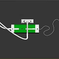 Modern Green And White Computer Accessory With Flexible Hose And Connecting Cable 3d model