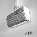 Modern Stainless Steel Kitchen Range Hood with Perforated Mesh Design