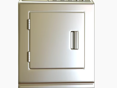 Stainless Steel Daily Electrical Appliance With Front Door And Handle For Home Use 3d model