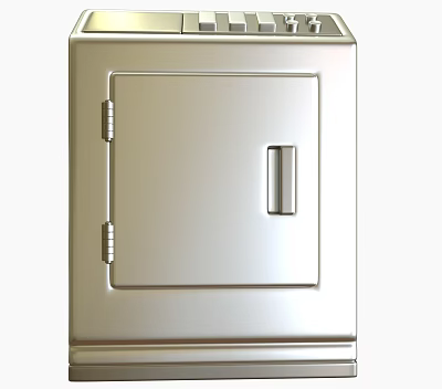 Stainless Steel Daily Electrical Appliance With Front Door And Handle For Home Use 3d model